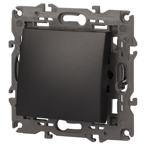  Кнопка 10АХ-250В Elegance антрацит 14-1111-05 ЭРА Б0047866 фото в каталоге от BTSprom.by