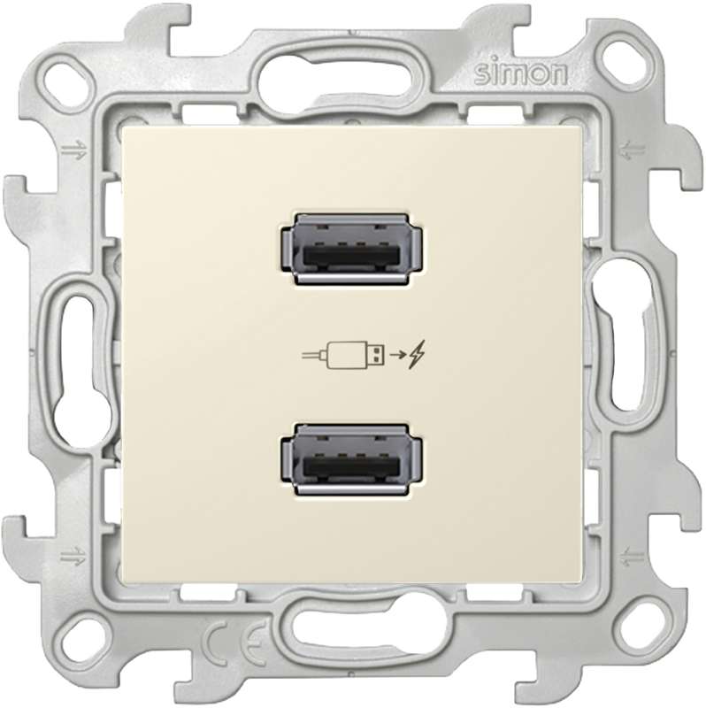 розетка usb 2-м simon 24 механизм сл. кость simon 2411096-031 от BTSprom.by
