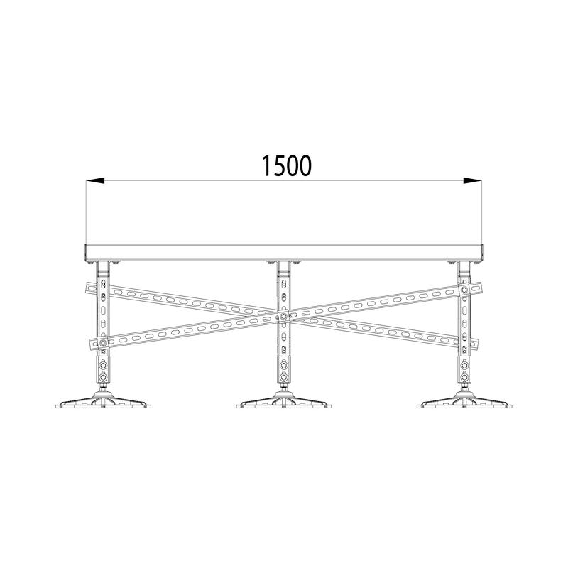  Конструкция опорная для установки оборудования TECHNORAPTOR FOOT 2000х1500 тип 1 HD КМ TR0247 фото в каталоге от BTSprom.by