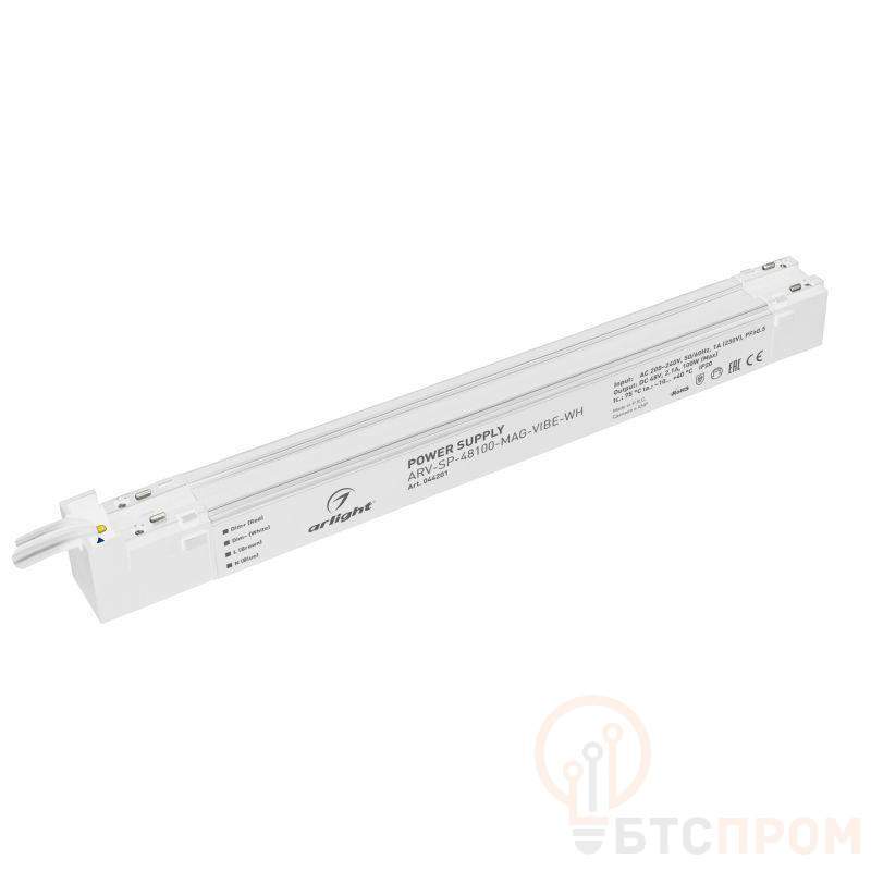 Блок питания ARV-SP-48100-MAG-VIBE-WH (48В 2.1А 100Вт) IP20 пластик Arlight 044201 фото в каталоге от BTSprom.by  Блок питания ARV-SP-48100-MAG-VIBE-WH (48В 2.1А 100Вт) IP20 пластик Arlight 044201 фото в каталоге от BTSprom.by