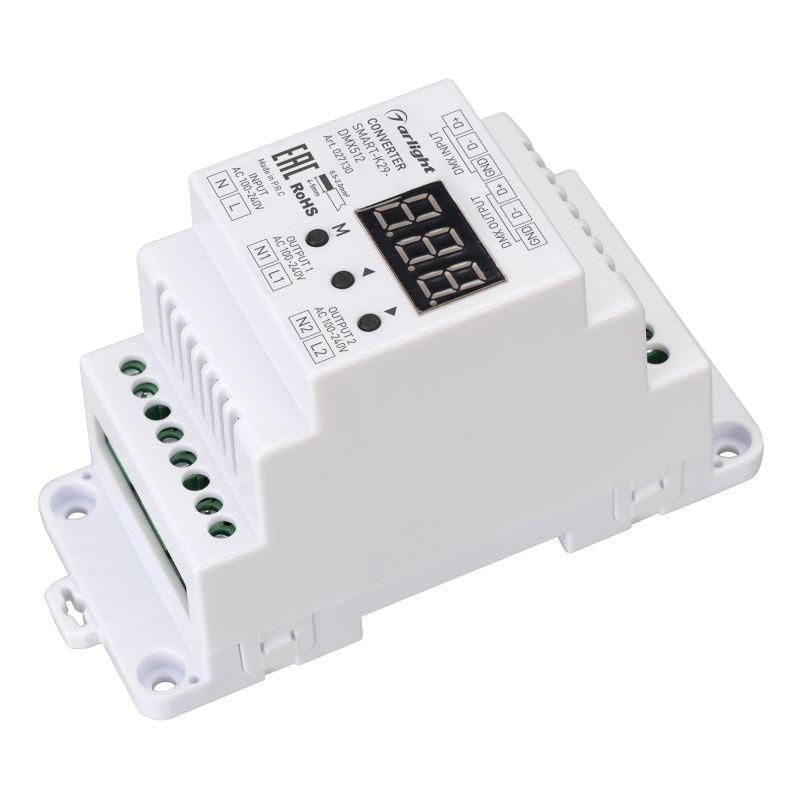 конвертер smart-k29-dmx512 (230в 2х1.2а triac din) пластик arlight 027130 от BTSprom.by