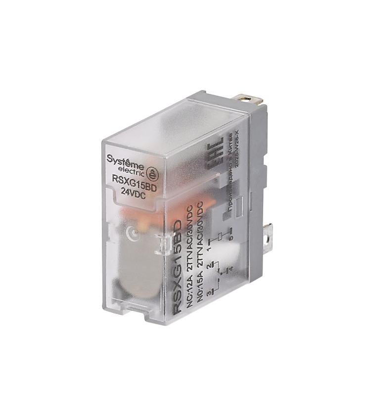 реле 12а 1перекл. 24в dc se rsxg15bd от BTSprom.by