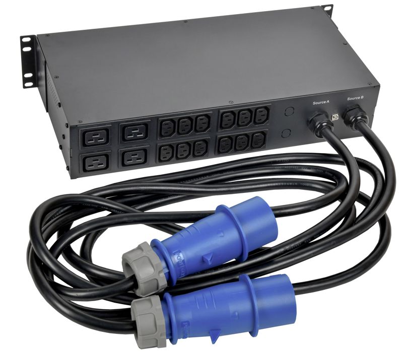  Переключатель автоматический ATS 19дюйм 2U 32А с разъемами ITK ATS-32-2U-1 фото в каталоге от BTSprom.by