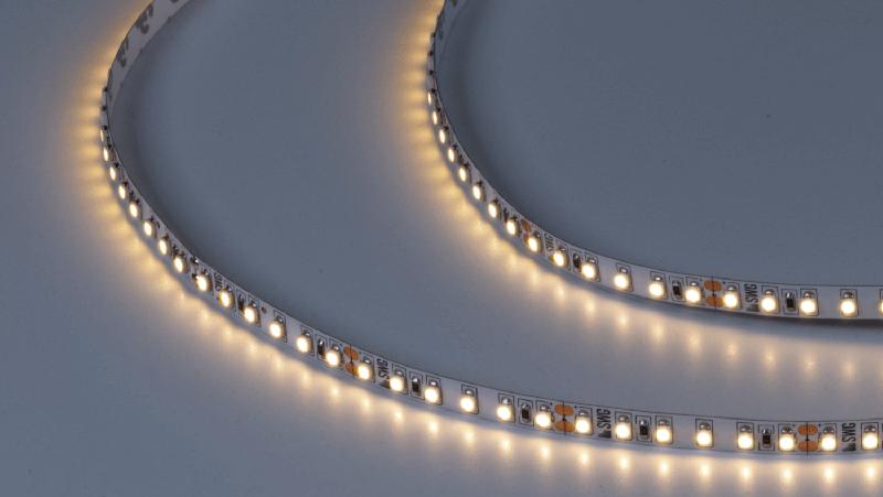 лента светодиодная стандарт 3528 120led/м 9.6вт/м тепл. бел. 24в ip20 со скотчем 3м (уп.5м) swg standard 00-00009248 от BTSprom.by