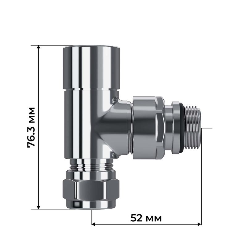  Набор термостатический угловой Design Pro 15мм М30х1.5 хром Royal Thermo НС-1646649 фото в каталоге от BTSprom.by