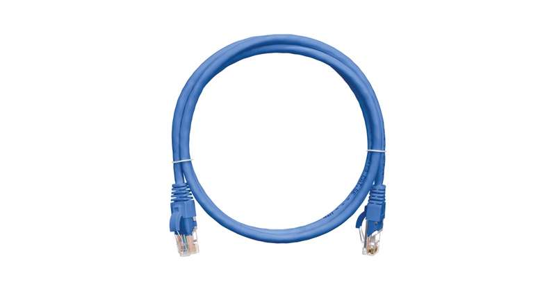 патч-корд кат.5e (класс d) u/utp 4 пары 24 awg (7х0.205мм) 100мгц 2хrj45 (8p8c) bc чистая медь lszh нг(а)-hfltx 1м син. nikomax nmc-pc4ud55b-010-c-bl от BTSprom.by
