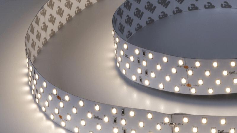 лента светодиодная про 2835 280 led/м 26 вт/м 24в ip20 нейтр. бел. (уп.5м) swg pro 00-00005079 от BTSprom.by