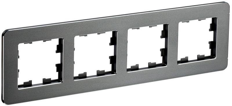 рамка 4-м brite ру-4-1-бр метал. титан re iek br-m42-m-01-k48 от BTSprom.by