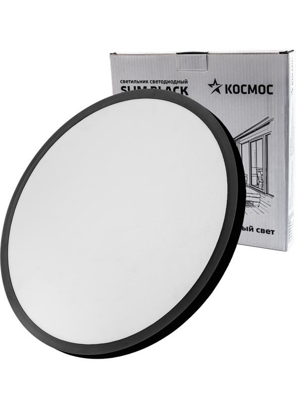 светильник светодиодный slim black 48вт 4500к ip40 3480лм 230в 500х25мм космос kslim48w_b4500k от BTSprom.by