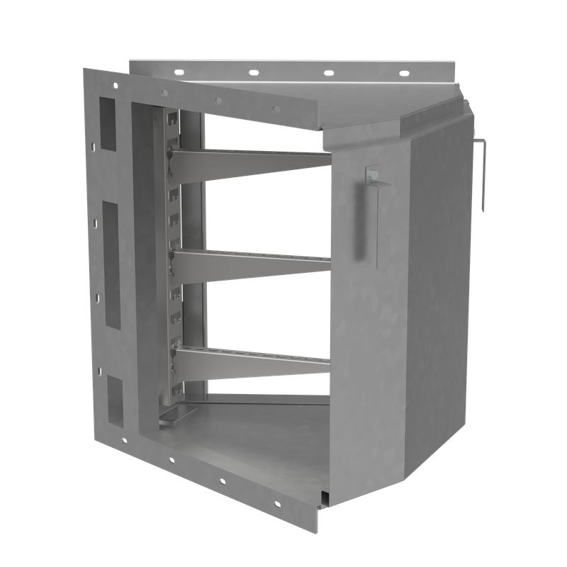 Короб кабельный блочный угловой горизонт. с наружным углом поворота на 45град. ККБ-УГН-0.65/0.6 s:2.0мм HD КМ-Профиль LO63917 от BTSprom.by