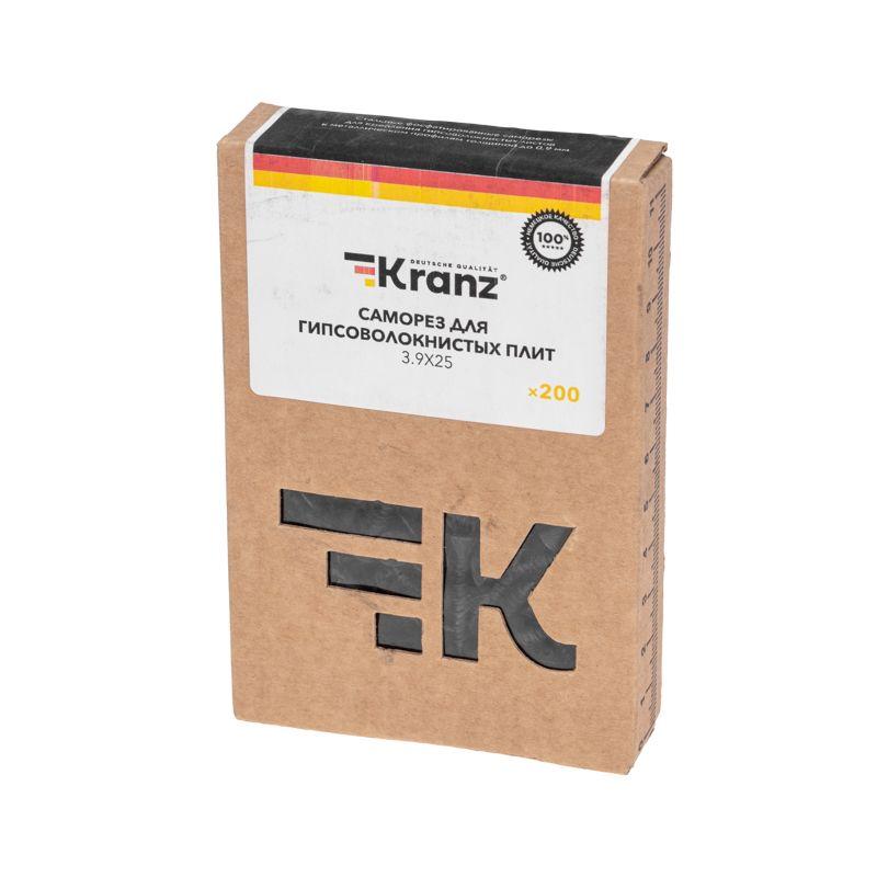  Саморез для гипсоволокнистых плит 3.9х25 (уп.200шт) Kranz KR-01-3321-002 фото в каталоге от BTSprom.by