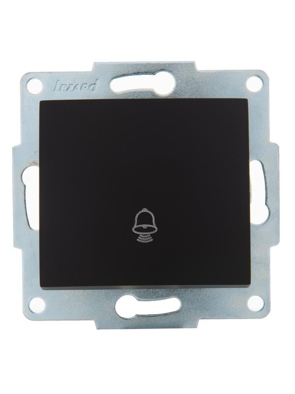 механизм кнопки звонка 1-кл. 1п сп karina 10а ip20 черн. бархат lezard 707-4288-103 от BTSprom.by