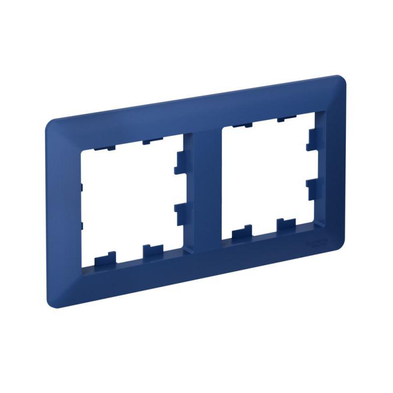 рамка 2-м atlasdesign air аквамарин/дым. черн. se atn221102 от BTSprom.by