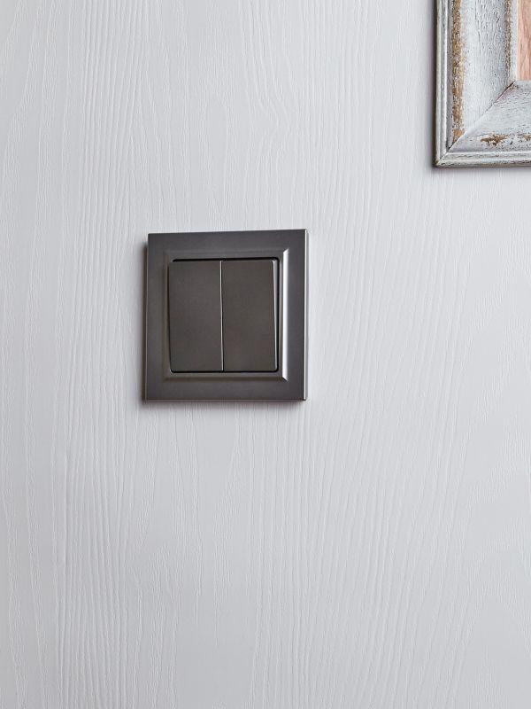  Выключатель 2-кл. СП BRITE ВСР10-2-0-БрС 10А в сборе сталь IEK BR-V20-0-10-K46-F фото в каталоге от BTSprom.by