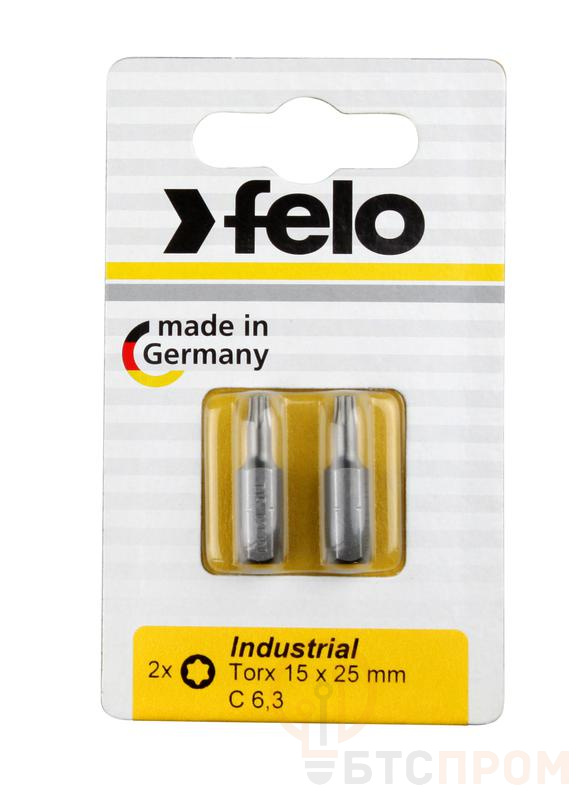 Бита Industrial Torx 15х25 (блист.2шт) FELO 02615036 фото в каталоге от BTSprom.by  Бита Industrial Torx 15х25 (блист.2шт) FELO 02615036 фото в каталоге от BTSprom.by