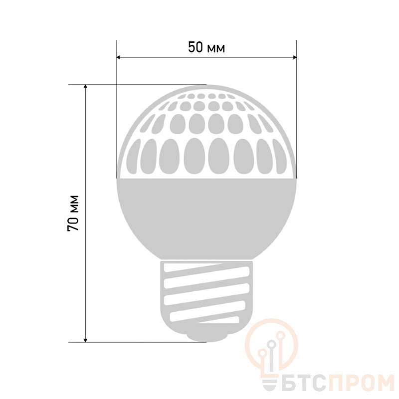  Лампа светодиодная 1Вт шар d50 9LED бел. E27 Neon-Night 405-215 фото в каталоге от BTSprom.by