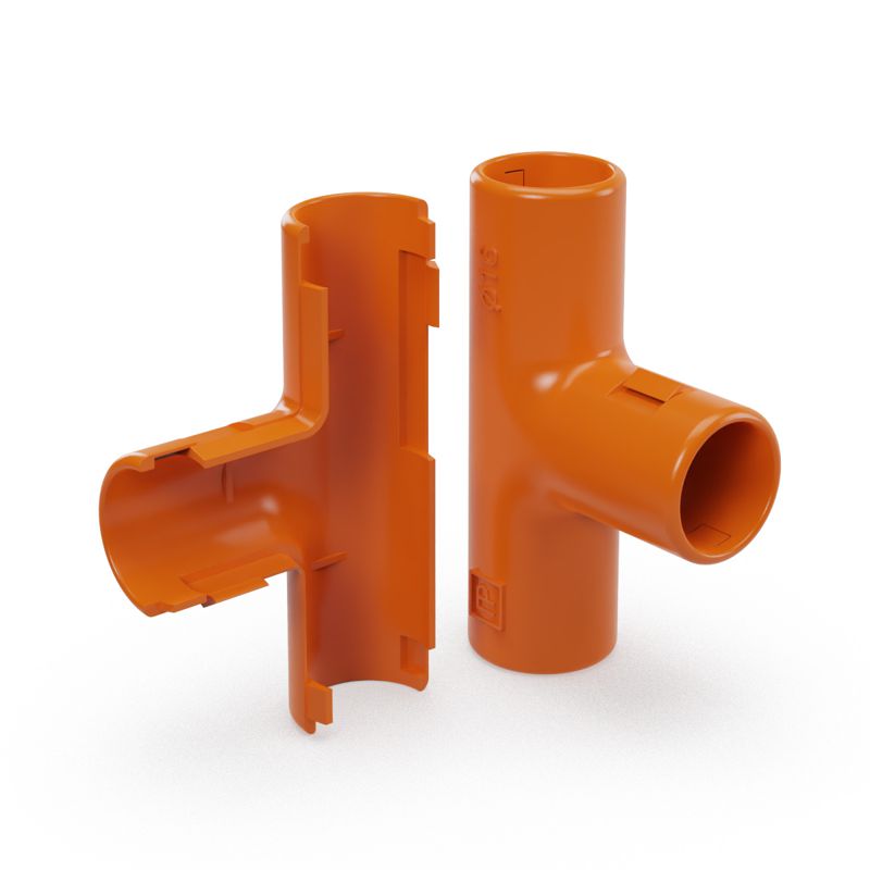 тройник разборный d16мм оранж. (уп.5шт) промрукав pr13.02484 от BTSprom.by