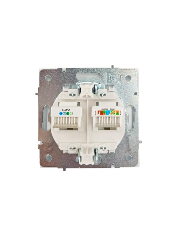  Розетка компьютер+телефон СП ZIMA бел. LEZARD 704-0288-143 фото в каталоге от BTSprom.by