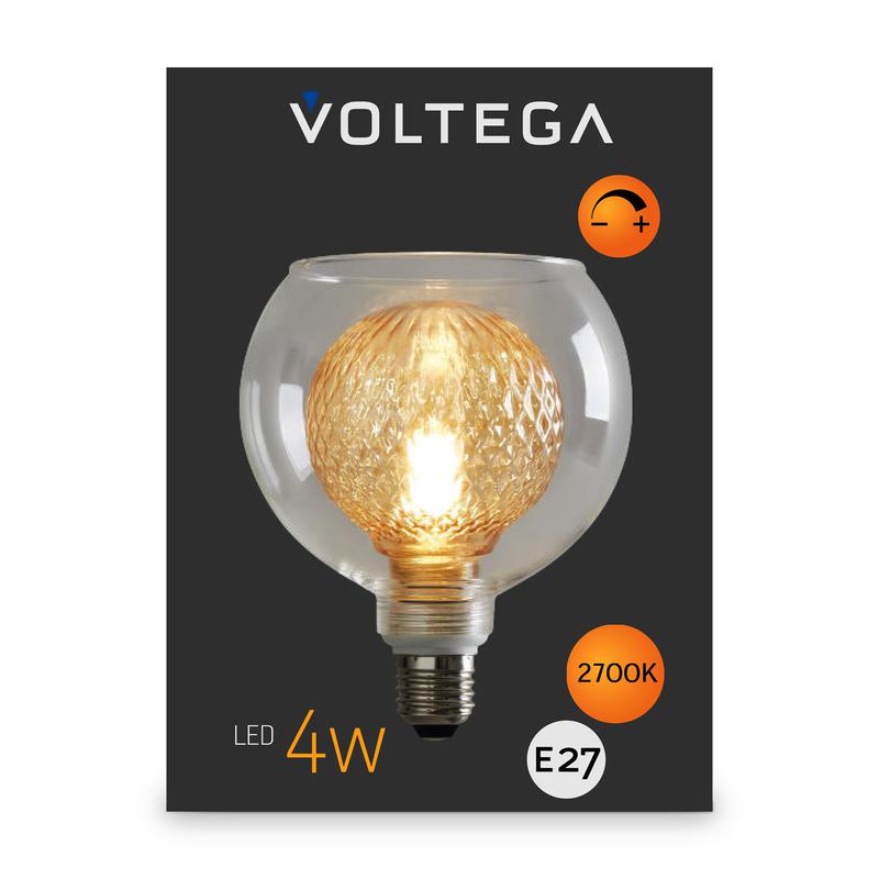 Лампа светодиодная Loft Led G125 4Вт 2700К E27 DIM Voltega 8546 фото в каталоге от BTSprom.by