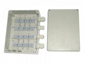 коробка распределительная на 48 цепей ip55 с гермовводами под винт пластик. барьер-кр-б 228556 от BTSprom.by