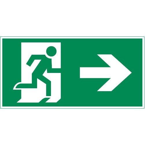 знак "фигура / стрелка вправо" 240х120мм для аварийно-эвакуационного светильника ip65 varton v5-em03-60.003.114 от BTSprom.by