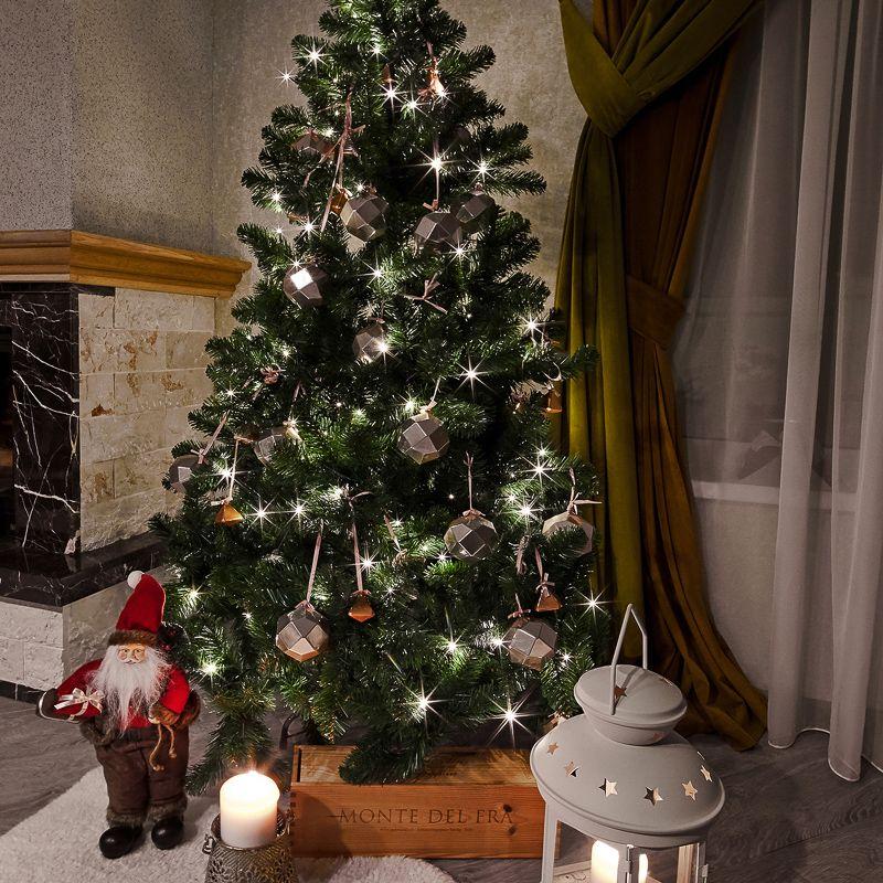  Гирлянда светодиодная "Твинкл Лайт" 20м 160LED тепл. бел. 10Вт 220-240В IP20 с контроллером 8 режимов провод ПВХ темн. зел. Neon-Night 303-116 фото в каталоге от BTSprom.by