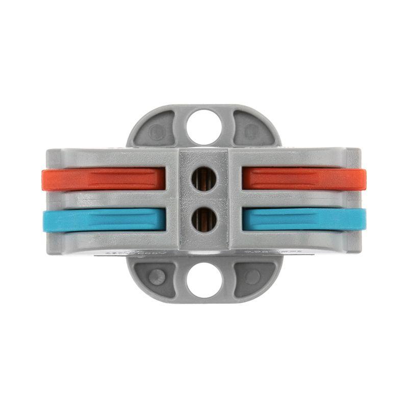  Клемма строительно-монтажная СМК проходная 222-422P 2п 0.08-4кв.мм с монтажной площадкой сер. (уп.50шт) Rexant 07-6262 фото в каталоге от BTSprom.by