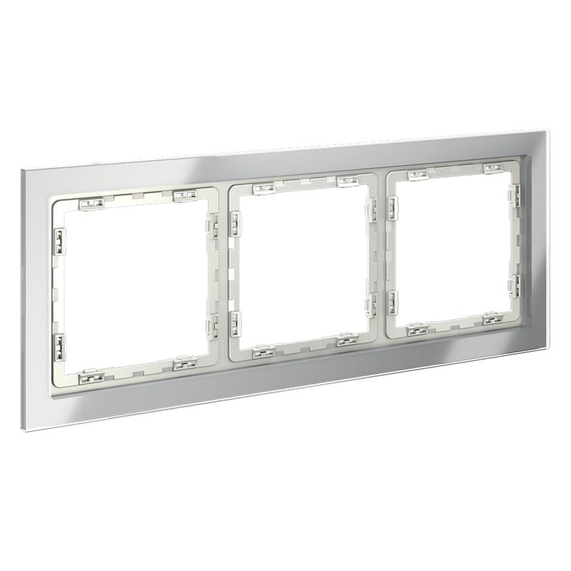  Рамка 3-м S70 стеклян. сталь Voltum VLS110305 фото в каталоге от BTSprom.by