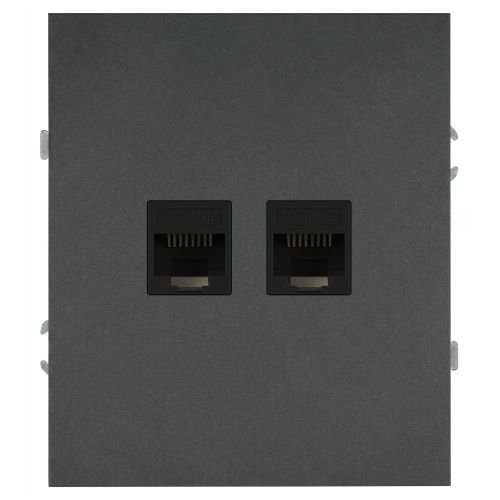 розетка информационная 2-м сп arktik rj45 16а ip20 250в графит эра б0070489 от BTSprom.by