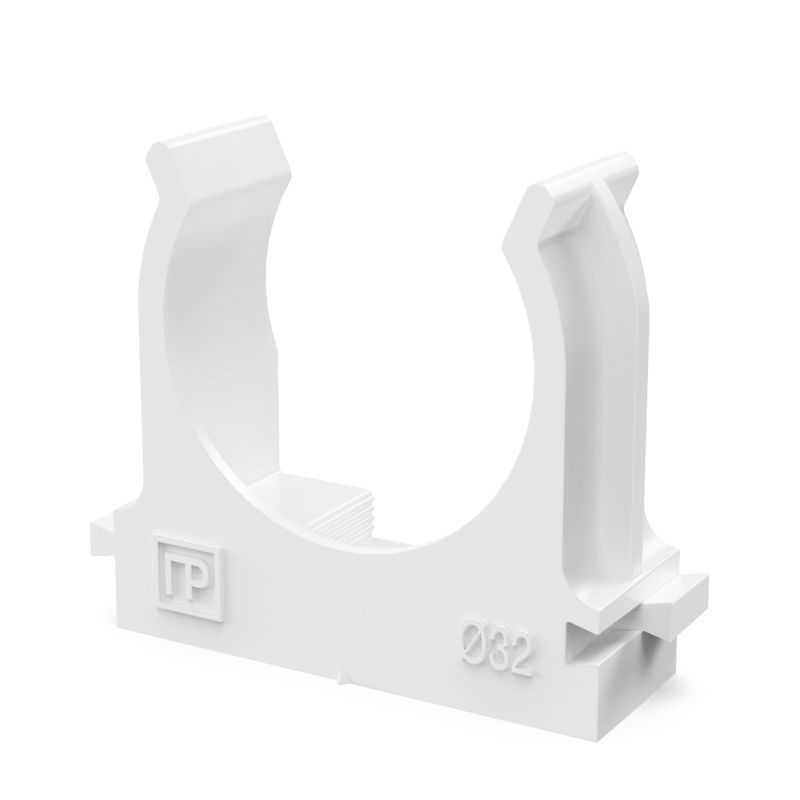 держатель для труб (клипса) d32мм для прямого монтажа бел. в п/э (уп.25шт) промрукав pr13.02564 от BTSprom.by