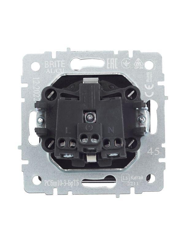  Розетка BRITE РСбш10-3-БрТБ 16А IP20 с заземл. защ. шторки с крышкой механизм бронза IEK BR-R16-16-K45 фото в каталоге от BTSprom.by