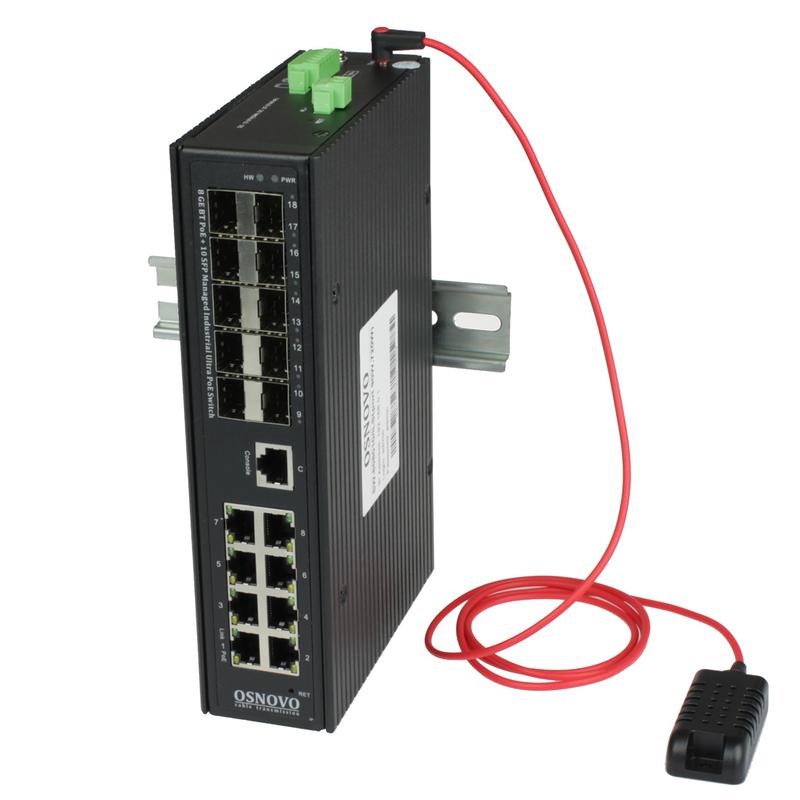 коммутатор промышленный управляемый (l2+) ultra poe sw-808010/ils(port 90вт 720вт) gigabit ethernet на 8ge poe + 10 ge sfp порта с функцией мониторинга температуры/ osnovo 13747 от BTSprom.by