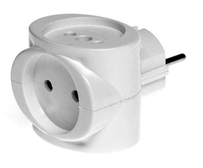 разветвитель сетевой si 1/3-wh куб тройник 10а бел. volsten 13916 от BTSprom.by