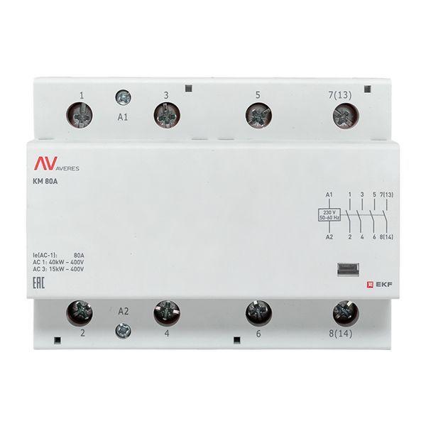  Контактор модульный КМ 80А 4NO 230В AC (6 мод.) AVERES EKF km-av-6-80-40-230V фото в каталоге от BTSprom.by