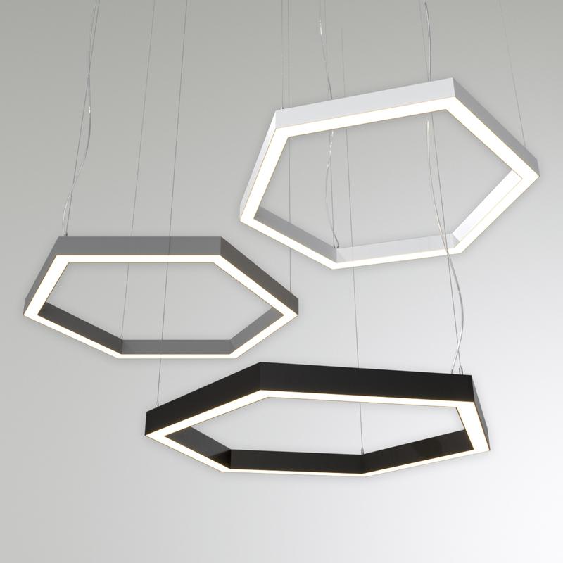 светильник светодиодный rve-pls5070-hexa-1030-p 78вт 4000к 1030х892х70мм сег. 515мм 50х70мм шестиугольник подвесной ral9006 муар сер. rvelektro rve00018671 от BTSprom.by