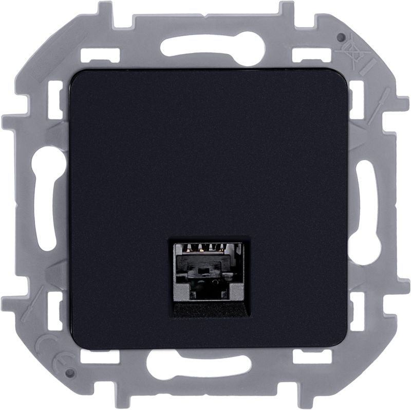  Розетка компьютерная Inspiria RJ45 кат.5E UTP антрацит IEK 673828 фото в каталоге от BTSprom.by