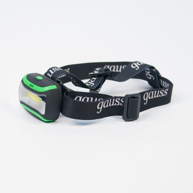 фонарь налобный gfl 3вт 180лм ip42 элементы питания 4хaaa gauss gf307 от BTSprom.by