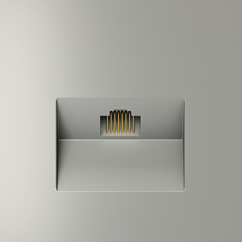  Розетка компьютерная 1-м СП S70 RJ45 кат.6 механизм сталь Voltum VLS060105 фото в каталоге от BTSprom.by