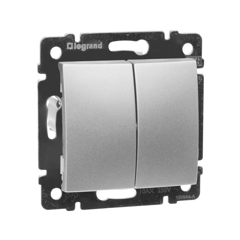 переключатель проходной 2-кл. сп valena 10а ip31 250в механизм алюм. (уп.10шт) iek 770108 от BTSprom.by