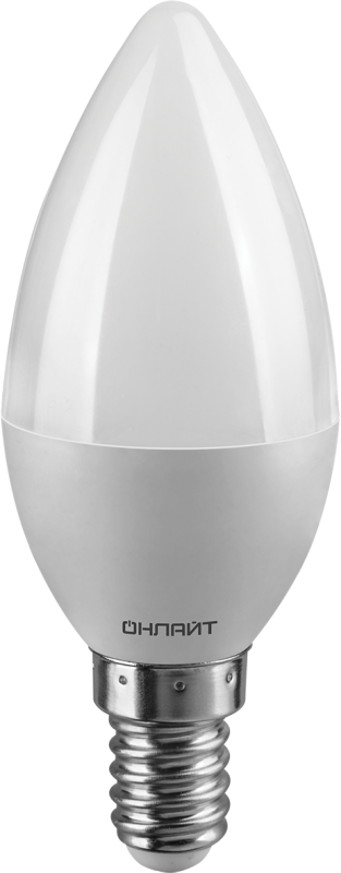 лампа светодиодная 71 629 oll-c37-6-230-4k-e14-fr 6вт свеча 4000к нейтр. бел. e14 470лм 220-240в онлайт 71629 от BTSprom.by