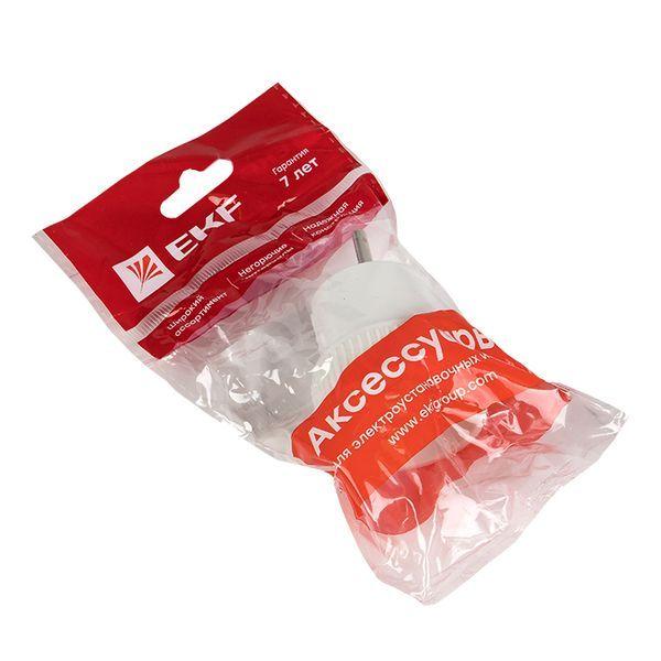  Адаптер-переходник без заземл. 6А 250В бел. EKF AAP6-1 фото в каталоге от BTSprom.by