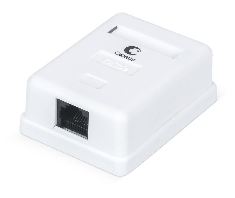 розетка компьютерная 1-м оп ws-8p8c-cat.5e-1 rj45 кат.5e dual idc cabeus 7246c от BTSprom.by