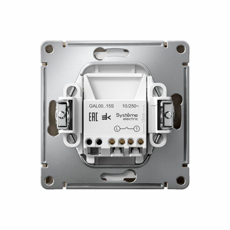  Выключатель кнопочный 1-кл. ArtGallery быстрозажим. клем. механизм шампань SE GAL000515S фото в каталоге от BTSprom.by