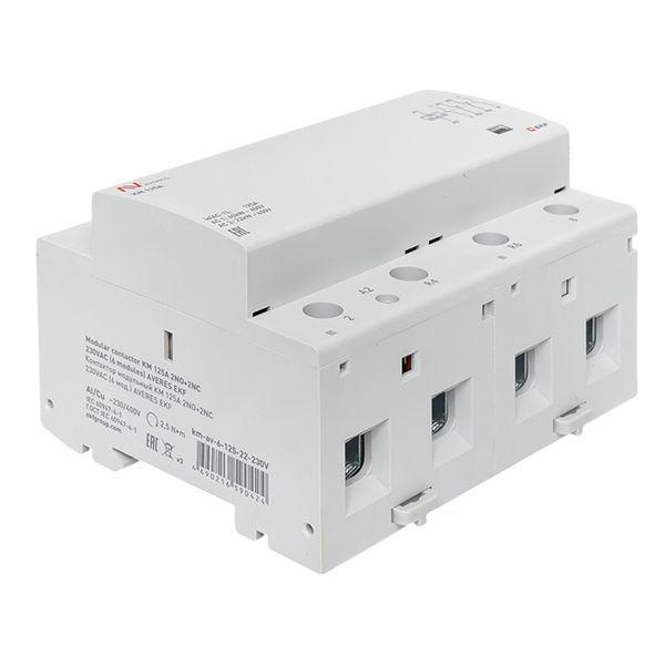  Контактор модульный КМ 125А 2NO+2NC 230В AC (6 мод.) AVERES EKF km-av-6-125-22-230V фото в каталоге от BTSprom.by