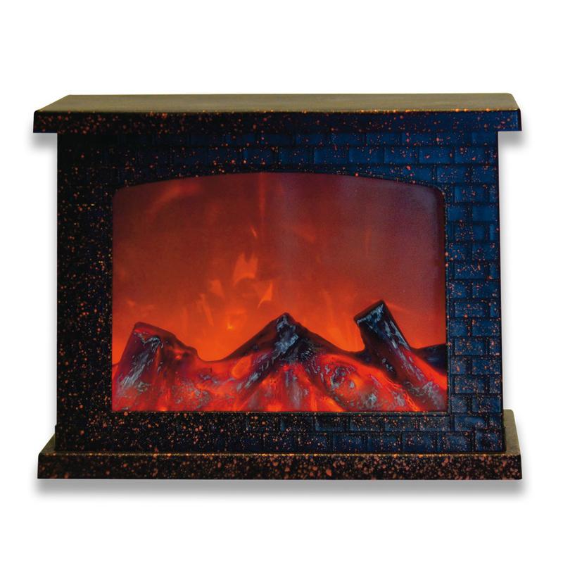 фонарь led "камин" uld-l2821-005/dnb/red brown fireplace 3аа (не в/к) 28х21см 5 диодов эффект пламени корпус корич. uniel ul-00007291 от BTSprom.by