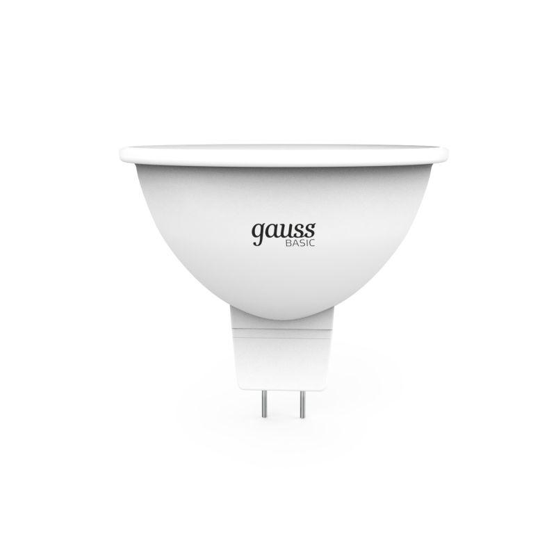 Лампа светодиодная Basic 5.5Вт MR16 4100К GU5.3 490лм (уп.3шт) GAUSS 10135262T фото в каталоге от BTSprom.by