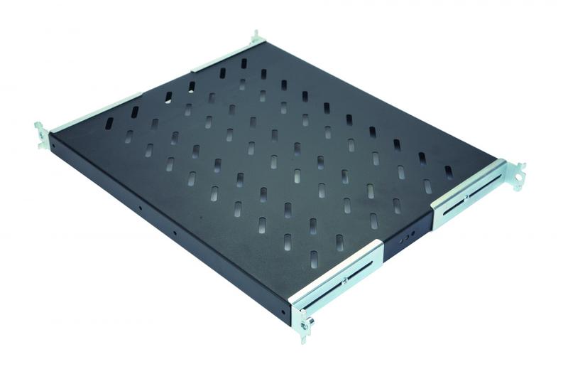 полка стационарная 1u до 50кг 740мм для шкафов г=1000мм регулир. кроншт. черн. антрацит eurolan 60a-01-0a-09bl от BTSprom.by