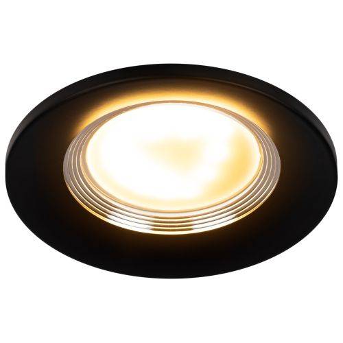  Светильник алюминиевый KL107 BK/SL MR16 GU5.3 встраив. черн. серебро Эра Б0061098 фото в каталоге от BTSprom.by