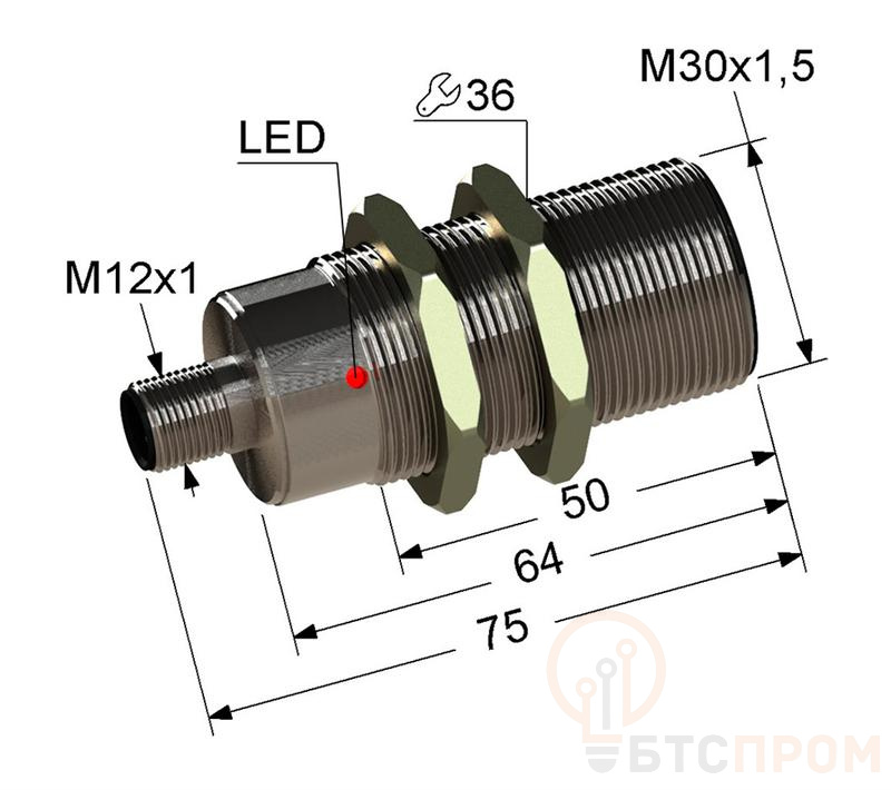 Выключатель бесконтактный PS2-30M75-10B11-C4 (ВБ2.30М.75.10.1.1.C4) МЕГА-К A8010-79683641 фото в каталоге от BTSprom.by  Выключатель бесконтактный PS2-30M75-10B11-C4 (ВБ2.30М.75.10.1.1.C4) МЕГА-К A8010-79683641 фото в каталоге от BTSprom.by