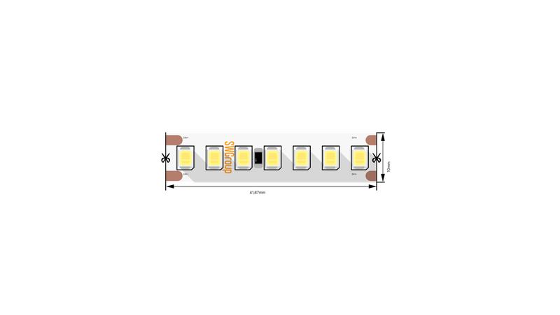 лента светодиодная про 2835 168led/м 17.3вт/м холод. бел. 24в ip20 (уп.5м) swg pro 00-00003489 от BTSprom.by